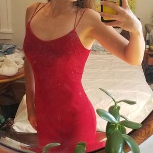 Red Floor Length Formal Open Back Prom Dress